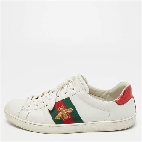 gucci white bee ace sneakers|gucci ace sneakers platform.